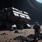 **

"A gritty, realistic depiction of Terran Marines hastily constructing a makeshift base on a desolate, resource-scarce planet. Emphasize the improvisation and resourcefulness. Dark, atmospheric lighting. A sense of desperate survival."

**